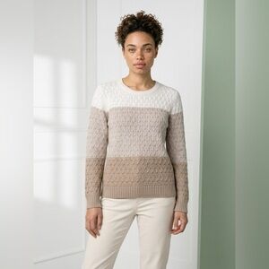 Croft & Barrow Women's Beige and Tan Sweater